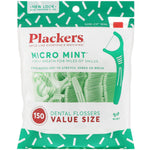Plackers, Micro Mint, Dental Flossers, Value Size, Mint, 150 Count - The Supplement Shop