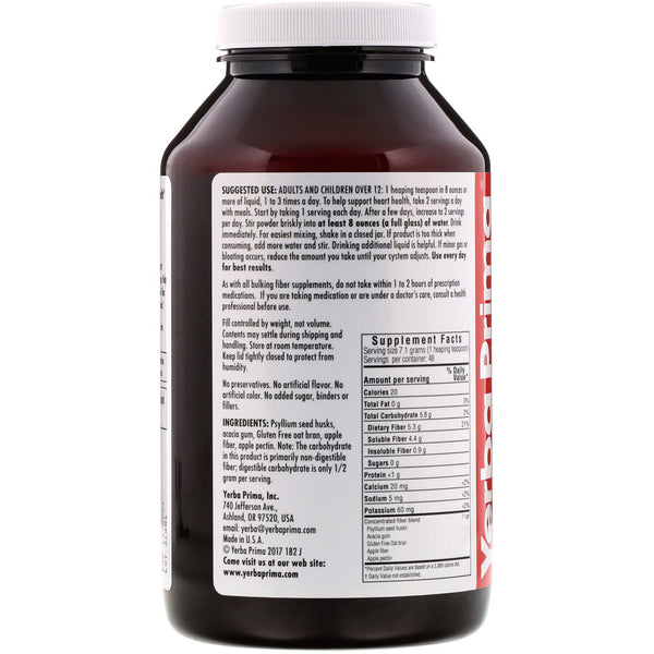 Yerba Prima, Soluble Fiber Formula, 12 oz (340 g) - The Supplement Shop
