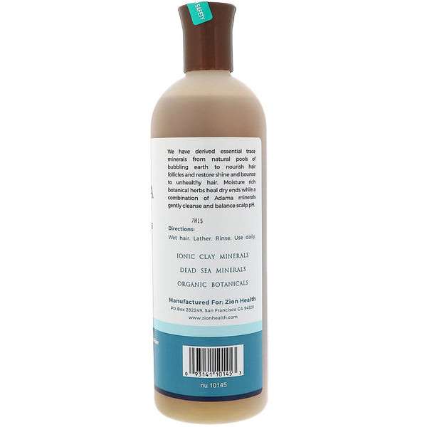 Zion Health, Adama, Ancient Minerals Shampoo, White Coconut, 16 fl oz (473 ml) - The Supplement Shop