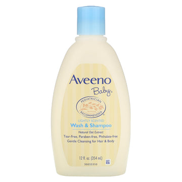 Aveeno, Baby, Wash & Shampoo, Lightly Scented, 12 fl oz (354 ml)