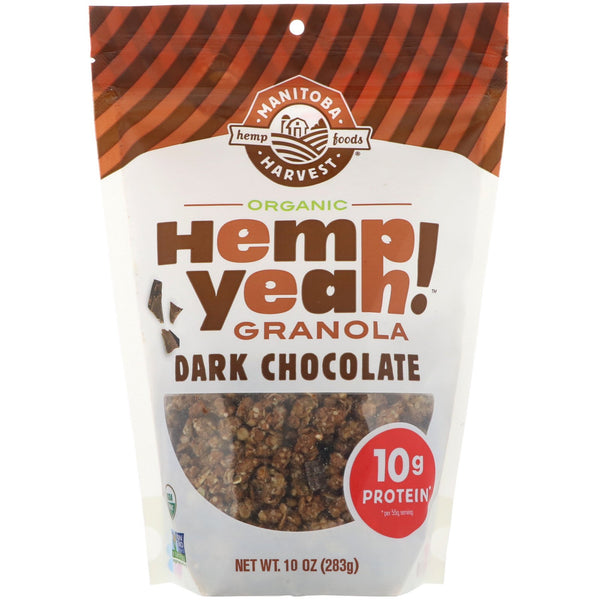 Manitoba Harvest, Hemp Yeah! Organic Granola, Dark Chocolate, 10 oz (283 g) - The Supplement Shop