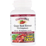 Natural Factors, GrapeSeedRich, Grape Seed Extract, 100 mg, 90 Vegetarian Capsules - The Supplement Shop