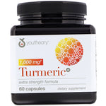Youtheory, Turmeric, Extra Strength Formula, 1,000 mg, 60 Capsules - The Supplement Shop