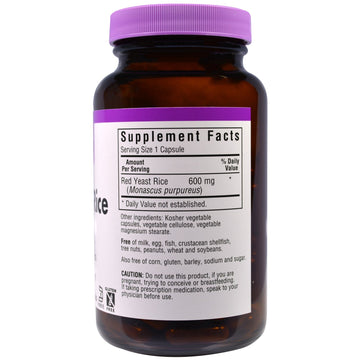 Bluebonnet Nutrition, Red Yeast Rice, 600 mg, 120 Vegetable Capsules