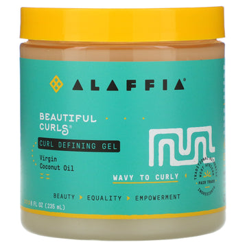 Alaffia, Beautiful Curls, Curl Defining Gel, Wavy to Curly, Virgin Coconut Oil, 8 fl oz (235 ml)