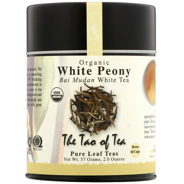 The Tao of Tea, Organic Bai Mudan White Tea, White Peony, 2.0 oz (57 g) - The Supplement Shop