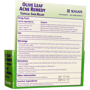 Seagate, Olive Leaf Acne Remedy, 1 fl oz (30 ml)