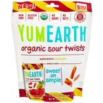 YumEarth, Organic Sour Twists, Watermelon Lemonade, 5 Snack Packs, 0.7 oz (19.8 g) Each - The Supplement Shop