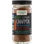 Frontier Natural Products, Organic Ceylon Cinnamon, 1.76 oz (50 g) - The Supplement Shop