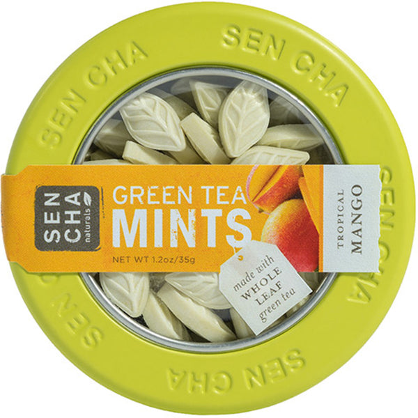 Sencha Naturals, Green Tea Mints, Tropical Mango, 1.2 oz (35 g) - The Supplement Shop