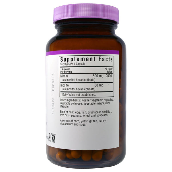 Bluebonnet Nutrition, Flush-Free Niacin, 500 mg, 120 Vegetable Capsules - The Supplement Shop