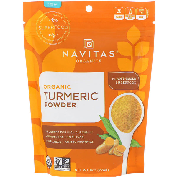 Navitas Organics, Organic Turmeric Powder, 8 oz (224 g) - The Supplement Shop