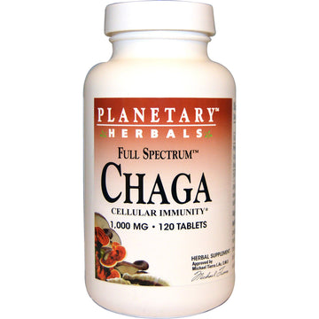 Planetary Herbals, Full Spectrum Chaga, 1,000 mg, 120 Tablets