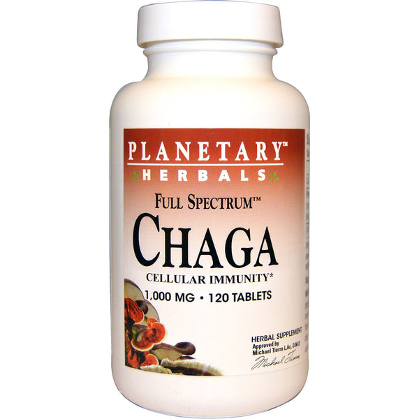 Planetary Herbals, Full Spectrum Chaga, 1,000 mg, 120 Tablets - The Supplement Shop