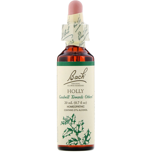 Bach, Original Flower Remedies, Holly, 0.7 fl oz (20 ml) - The Supplement Shop