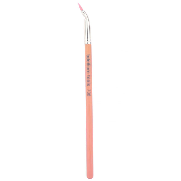 Bdellium Tools, Pink Bambu Series, Eyes 708, 1 Bent Eyeliner Brush - The Supplement Shop