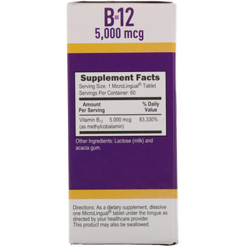 Superior Source, Methylcobalamin B-12, 5,000 mcg, 60 Tablets