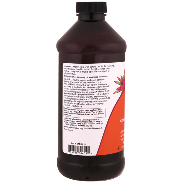 Now Foods, Ultra B-12, 5,000 mcg, 16 fl oz (473 ml)