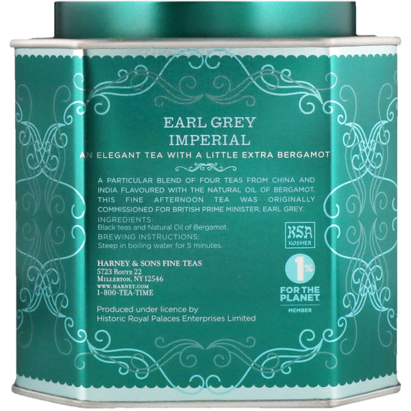Harney & Sons, Earl Grey Imperial, Black Tea with Bergamot, 30 Sachets, 2.35 oz (66 g) Each - The Supplement Shop