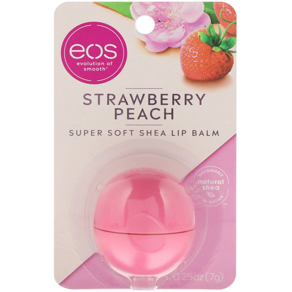 EOS, Super Soft Shea Lip Balm, Strawberry Peach, 0.25 oz (7 g) - The Supplement Shop