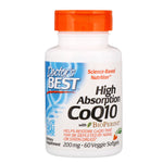 Doctor's Best, High Absorption CoQ10 with BioPerine, 200 mg, 60 Veggie Softgels - The Supplement Shop