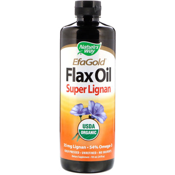 Nature's Way, Organic, EfaGold, Flax Oil, Super Lignan, 24 fl oz (705 ml)