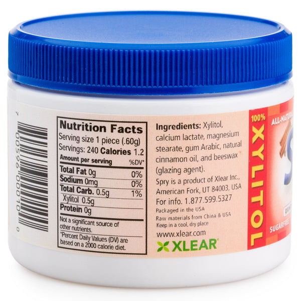 Xlear, Spry, Cinnamon Mints, Sugar Free, 240 Count (144 g) - The Supplement Shop