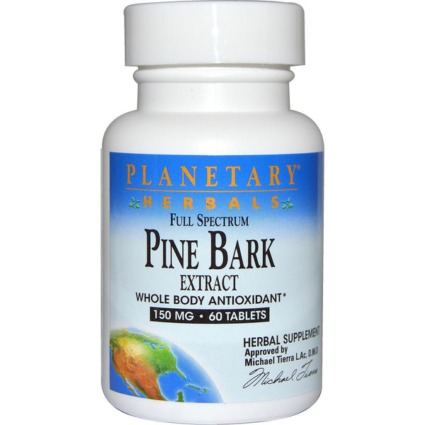 Planetary Herbals, Full Spectrum Pine Bark Extract, 150 mg, 60 Tablets - The Supplement Shop
