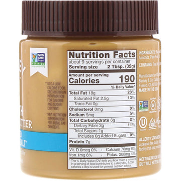 Barney Butter, Bare Almond Butter, Smooth, 10 oz (284 g)