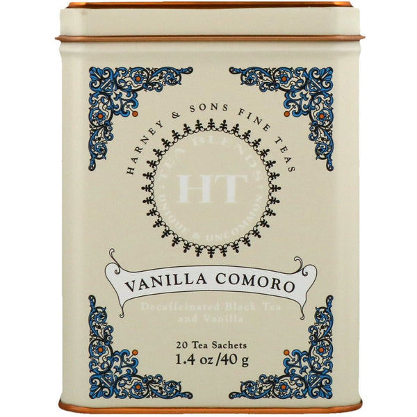Harney & Sons, HT Tea Blend, Vanilla Comoro Tea, 20 Tea Sachets, 1.4 oz (40 g) - The Supplement Shop