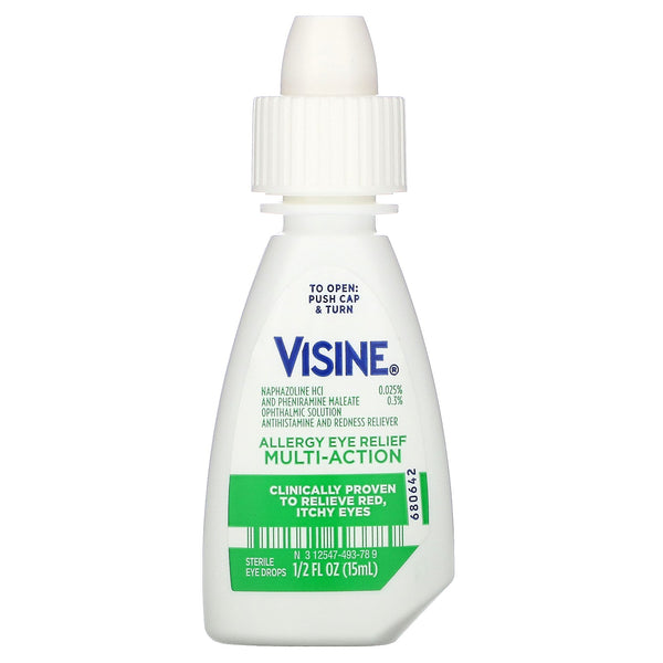 Visine, Allergy Eye Relief, Multi-Action Eye Drops, 1/2 fl oz (15 ml) - The Supplement Shop