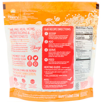 Happy Family Organics,  Clearly Crafted, Oats & Quinoa Baby Cereal, 7 oz (198 g)