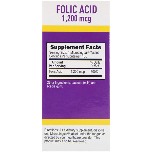 Superior Source, Folic Acid, 1,200 mcg, 100 Tablets - The Supplement Shop