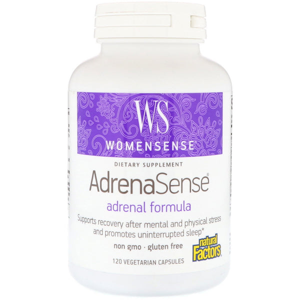 Natural Factors, WomenSense, AdrenaSense, Adrenal Formula, 120 Vegetarian Capsules - The Supplement Shop