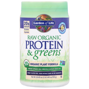 Garden of Life, RAW Protein & Greens, Organic Plant Formula, Vanilla, 19.40 oz (550 g)