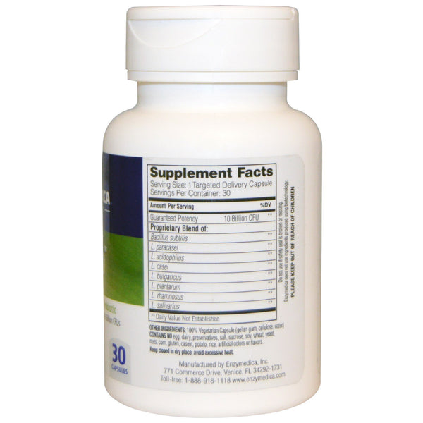 Enzymedica, Pro Bio, Guaranteed Potency Probiotic, 30 Capsules - The Supplement Shop