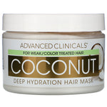 Advanced Clinicals, Coconut, Deep Hydration Hair Mask, 12 oz (340 g) - The Supplement Shop
