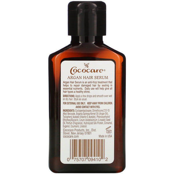 Cococare, Argan Hair Serum, 4 fl oz (118 ml) - The Supplement Shop