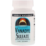Source Naturals, Vanadyl Sulfate, 10 mg, 100 Tablets - The Supplement Shop