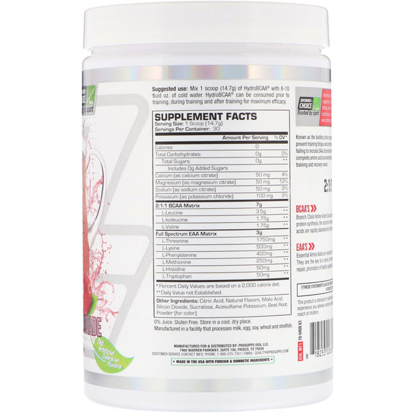 ProSupps, Hydro BCAA, Pink Lemonade, 15.6 oz (441 g) - The Supplement Shop