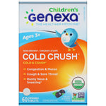 Genexa, Children's Cold & Cough, Cold Crush, Organic Acai Berry Flavor, Ages 3+, 60 Chewable Tablets - The Supplement Shop
