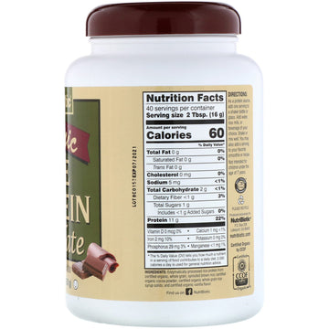 NutriBiotic, Raw Organic Rice Protein, Chocolate, 1 lb 6.9 oz (650 g)