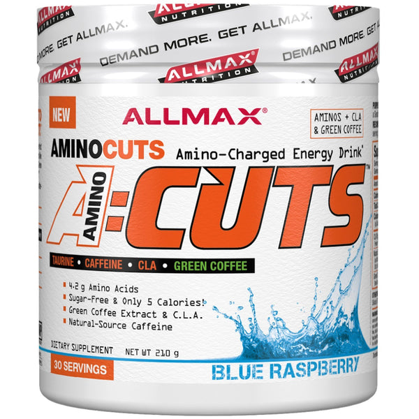 ALLMAX Nutrition, ACUTS, Amino-Charged Energy Drink, Blue Raspberry, 7.4 oz (210 g) - The Supplement Shop