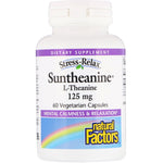 Natural Factors, Suntheanine, L-Theanine, 125 mg, 60 Vegetarian Capsules - The Supplement Shop