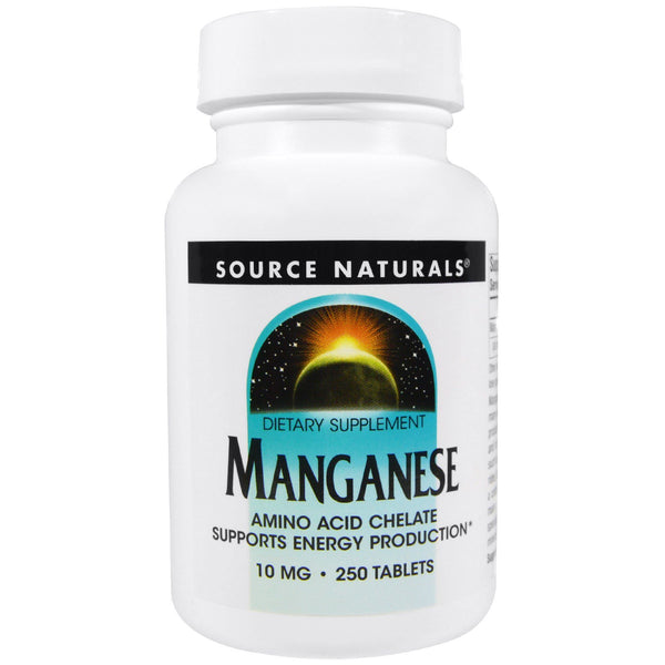 Source Naturals, Manganese, 10 mg, 250 Tablets - The Supplement Shop