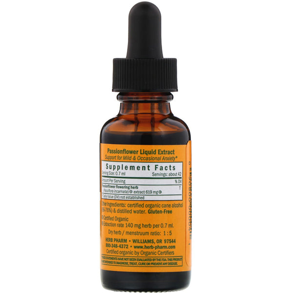 Herb Pharm, Passionflower, 1 fl oz (30 ml) - The Supplement Shop
