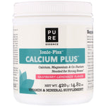 Pure Essence, Ionic-Fizz Calcium Plus, Raspberry Lemonade, 14.82 oz (420 g) - The Supplement Shop