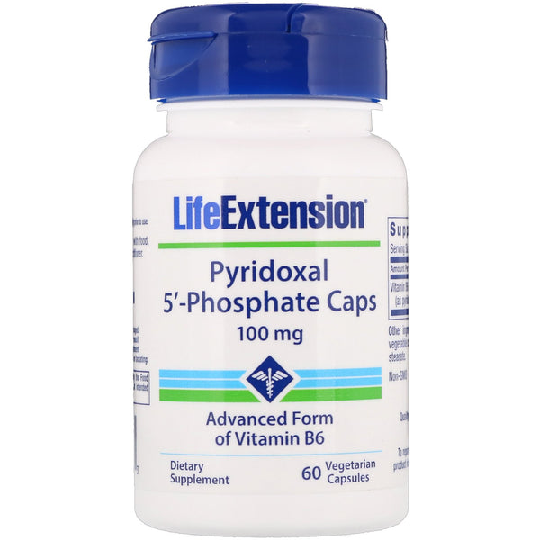 Life Extension, Pyridoxal 5'-Phosphate Caps, 100 mg, 60 Vegetarian Capsules - The Supplement Shop