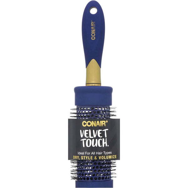 Conair, Velvet Touch, Dry, Style & Volumize Round Hair Brush, 1 Brush - The Supplement Shop