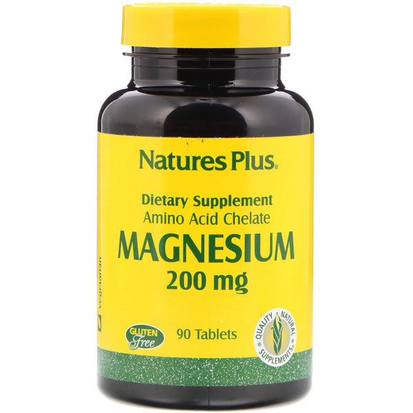 Nature's Plus, Magnesium, 200 mg, 90 Tablets - The Supplement Shop